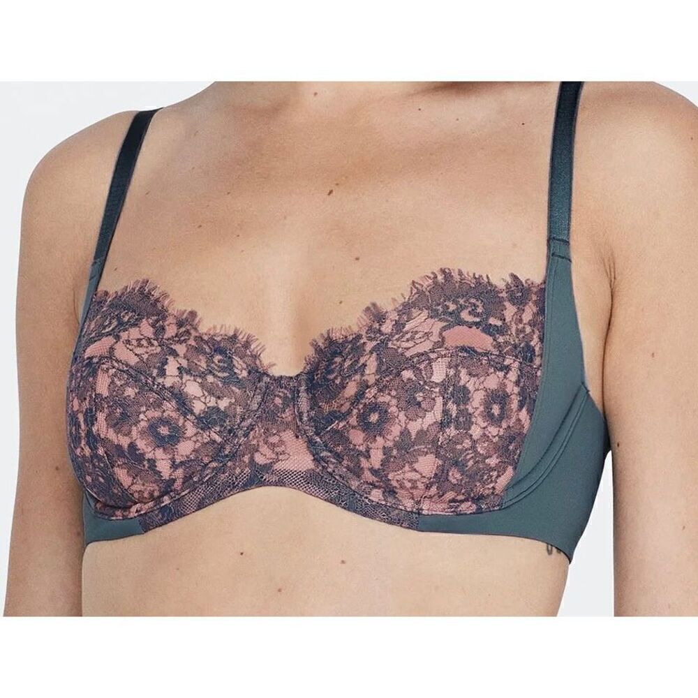 Skarlett Blue NWT Entice Lace Side Support Balconette Bra 32D